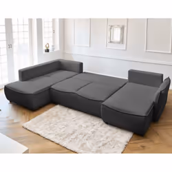 Best Mobilier Astoria Canapé d'angle 4 siège(s) Bleu