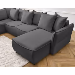 Best Mobilier Astoria Canapé d'angle 4 siège(s) Bleu - Vue supplémentaire 4