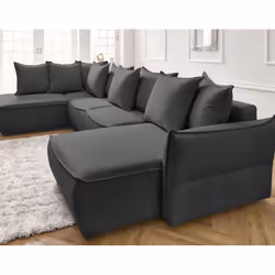 Best Mobilier Astoria Canapé d'angle 4 siège(s) Bleu - Vue supplémentaire 5