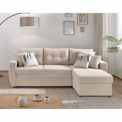 Best Mobilier Astoria Canapé d'angle 4 siège(s) Bleu, Marine