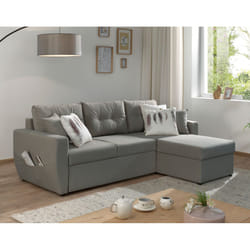 Best Mobilier Astoria Canapé d'angle 4 siège(s) Gris