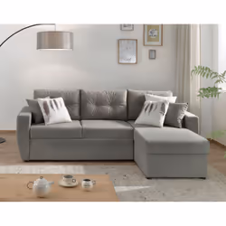 Best Mobilier Astoria Canapé d'angle 4 siège(s) Gris