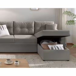 Best Mobilier Astoria Canapé d'angle 4 siège(s) Gris - Vue supplémentaire 4