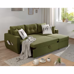Best Mobilier Astoria Canapé d'angle 4 siège(s) Vert