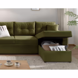 Best Mobilier Astoria Canapé d'angle 4 siège(s) Vert - Vue supplémentaire 4