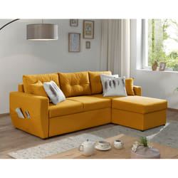 Best Mobilier Astoria Canapé d'angle 4 siège(s) Vert, Olive