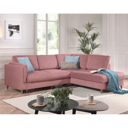Best Mobilier Brooke Canapé d'angle 5 siège(s) Vert, Olive