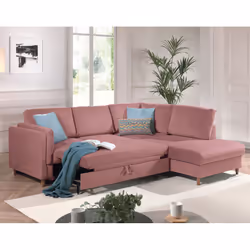 Best Mobilier Brooke Canapé d'angle 5 siège(s) Vert, Olive