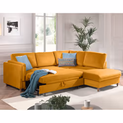 Best Mobilier Brooke Canapé d'angle 5 siège(s) Couleur rouille