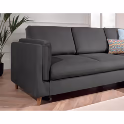 Best Mobilier Brooke Canapé d'angle 5 siège(s) Jaune - Vue supplémentaire 4