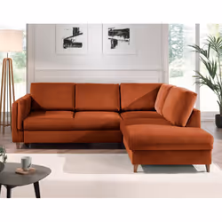 Best Mobilier Brooke Canapé d'angle 5 siège(s) Rose - Vue supplémentaire 5
