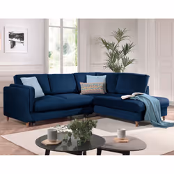 Best Mobilier Brooke, Gris, Velours, Bois, 2350 mm, 2000 mm, 850 mm