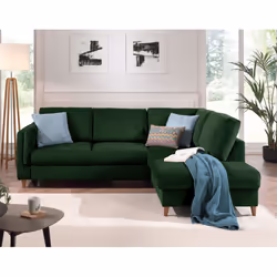 Best Mobilier Brooke Canapé d'angle 5 siège(s) Bleu