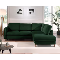 Best Mobilier Brooke Canapé d'angle 5 siège(s) Bleu - Vue supplémentaire 5