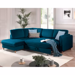 Best Mobilier Brooke Canapé d'angle 5 siège(s) Beige