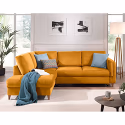 Best Mobilier Brooke Canapé d'angle 5 siège(s) Couleur rouille