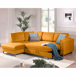 Best Mobilier Brooke Canapé d'angle 5 siège(s) Couleur rouille