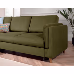 Best Mobilier Brooke Canapé d'angle 5 siège(s) Vert - Vue supplémentaire 4