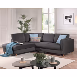 Best Mobilier Brooke, Jaune, Velours, Bois, 2350 mm, 2000 mm, 850 mm