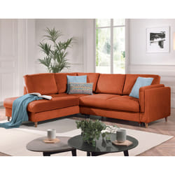 Best Mobilier Brooke Canapé d'angle 5 siège(s) Rose