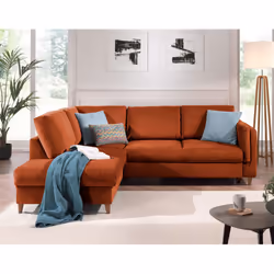 Best Mobilier Brooke Canapé d'angle 5 siège(s) Rose