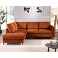 Best Mobilier Brooke Canapé d'angle 5 siège(s) Rose - Vue supplémentaire 5