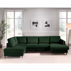 Best Mobilier Anna Canapé d'angle 5 siège(s) Bleu - Vue supplémentaire 6