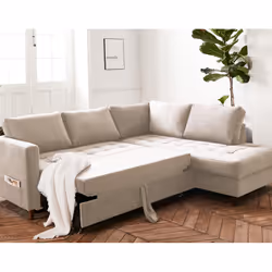 Best Mobilier Anna Canapé d'angle 5 siège(s) Bleu