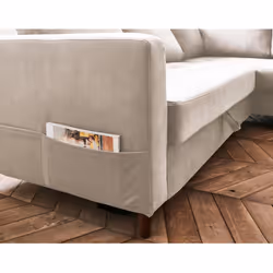 Best Mobilier Anna Canapé d'angle 5 siège(s) Bleu - Vue supplémentaire 4