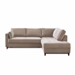 Best Mobilier Anna Canapé d'angle 5 siège(s) Bleu - Vue supplémentaire 5
