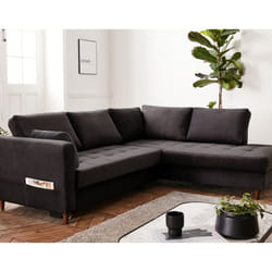 Best Mobilier Anna Canapé d'angle 5 siège(s) Jaune