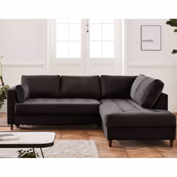 Best Mobilier Anna Canapé d'angle 5 siège(s) Jaune
