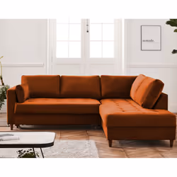 Best Mobilier Anna Canapé d'angle 5 siège(s) Rose