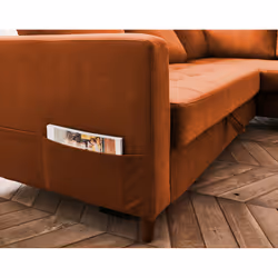 Best Mobilier Anna Canapé d'angle 5 siège(s) Rose - Vue supplémentaire 4