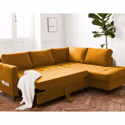 Best Mobilier Anna Canapé d'angle 5 siège(s) Couleur rouille