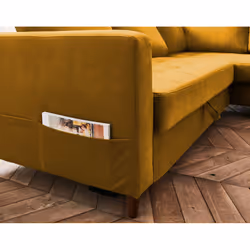 Best Mobilier Anna Canapé d'angle 5 siège(s) Couleur rouille - Vue supplémentaire 4