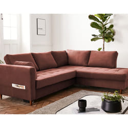 Best Mobilier Anna Canapé d'angle 5 siège(s) Vert, Olive