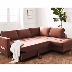 Best Mobilier Anna Canapé d'angle 5 siège(s) Vert, Olive