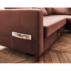 Best Mobilier Anna Canapé d'angle 5 siège(s) Vert, Olive - Vue supplémentaire 4