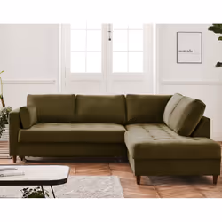 Best Mobilier Anna Canapé d'angle 5 siège(s) Vert
