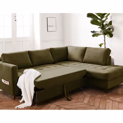 Best Mobilier Anna Canapé d'angle 5 siège(s) Vert