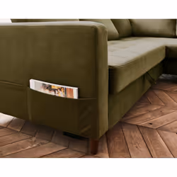 Best Mobilier Anna Canapé d'angle 5 siège(s) Vert - Vue supplémentaire 4
