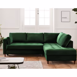 Best Mobilier Anna Canapé d'angle 5 siège(s) Bleu
