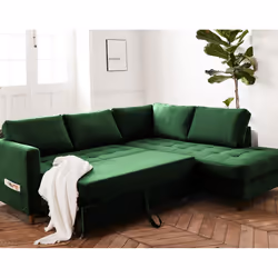 Best Mobilier Anna Canapé d'angle 5 siège(s) Bleu