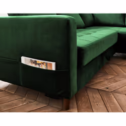 Best Mobilier Anna Canapé d'angle 5 siège(s) Bleu - Vue supplémentaire 4