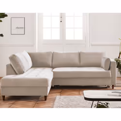 Best Mobilier Anna Canapé d'angle 5 siège(s) Bleu