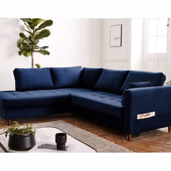 Best Mobilier Anna, Gris, Velours, Bois, 2300 mm, 1980 mm, 850 mm