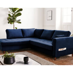 Best Mobilier Anna Canapé d'angle 5 siège(s) Gris