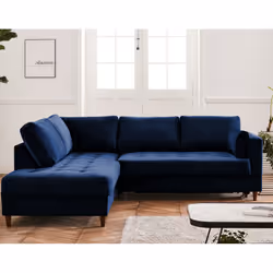 Best Mobilier Anna Canapé d'angle 5 siège(s) Gris