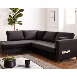 Best Mobilier Anna, Jaune, Velours, Bois, 2300 mm, 1980 mm, 850 mm